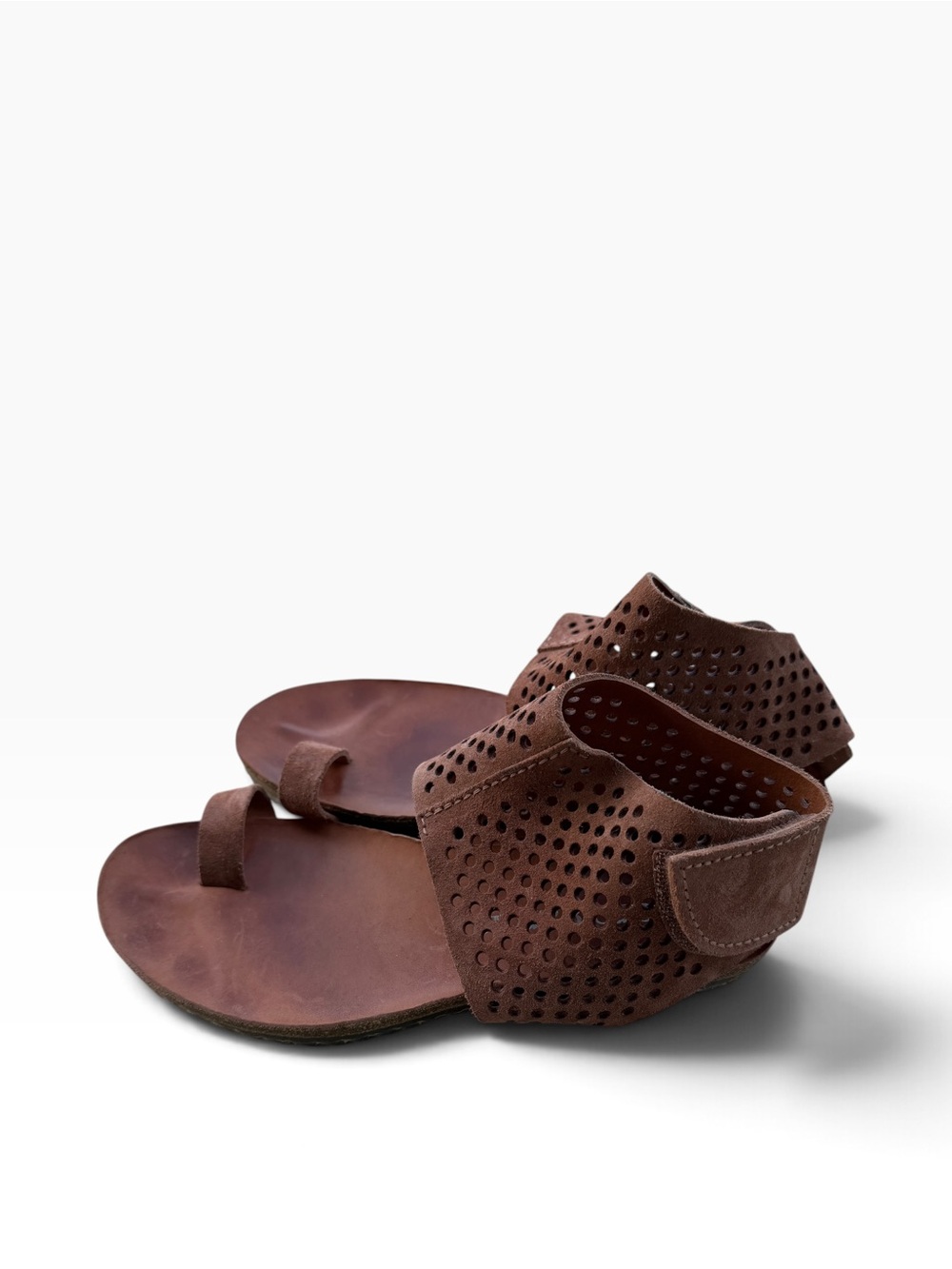 Pedro Garcia Perforated Leather Sandals 9.5” Footbed Unmarked Size